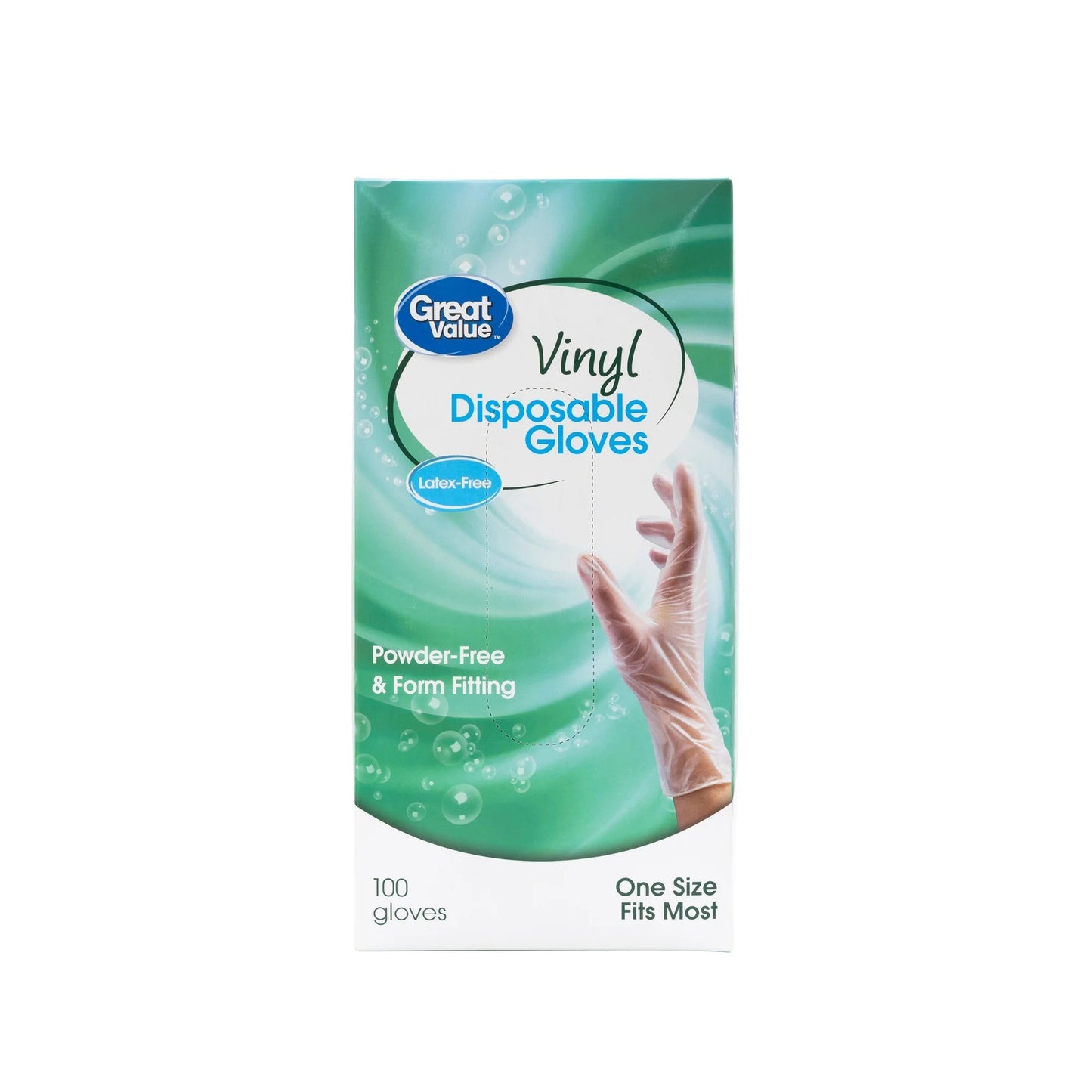 Great Value Disposable Vinyl Gloves, 100 Count