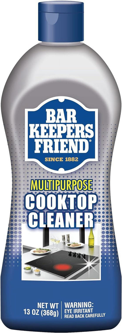 BAR KEEPERS FRIEND Multipurpose Cooktop Cleaner 13 Oz - Liquid Stovetop Cleanser - Safe for Use on Glass Ceramic Cooking Surfaces, Copper, Brass, Chrome, and Stainless Steel and Porcelain Sinks2