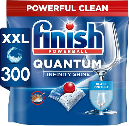 Finish Quantum Infinity Shine Dishwasher Tablets Bulk | Scent: Fresh | Size: 100 Dishwasher Tabs |For Sparkling Clean