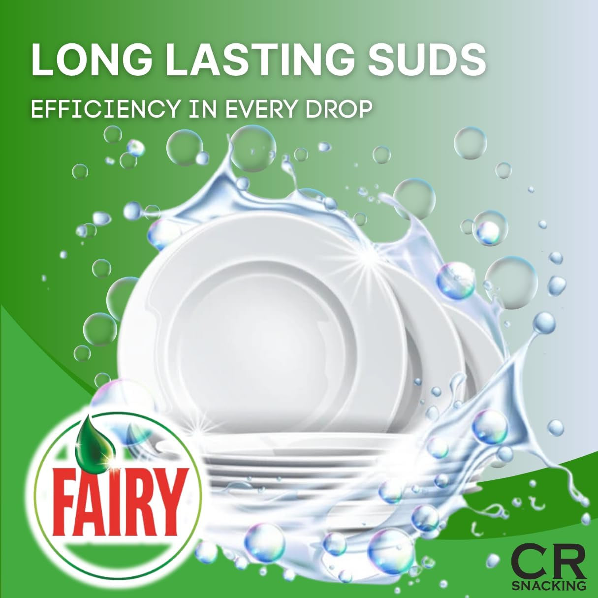 Fairy Original Washing up Liquid (5 X 320Ml) - Bulk Dishwashing Liquid | Fairy Liquid Original Fairy Washing Liquid | Fairy Liquid Fairy Dishwashing Liquid Green