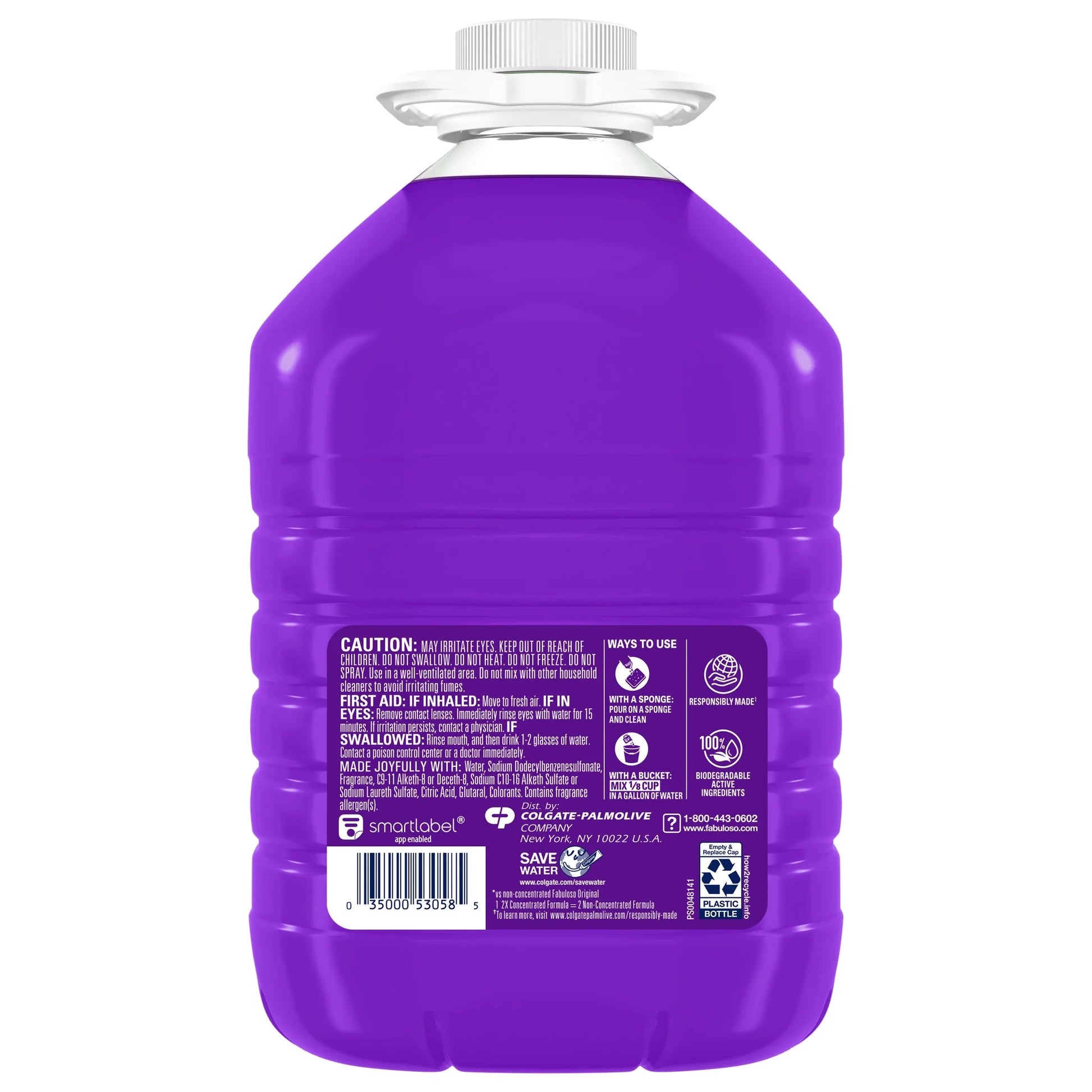 Fabuloso Multi Surface All Purpose Floor Cleaner, Lavender Scent, 128 Fl Oz