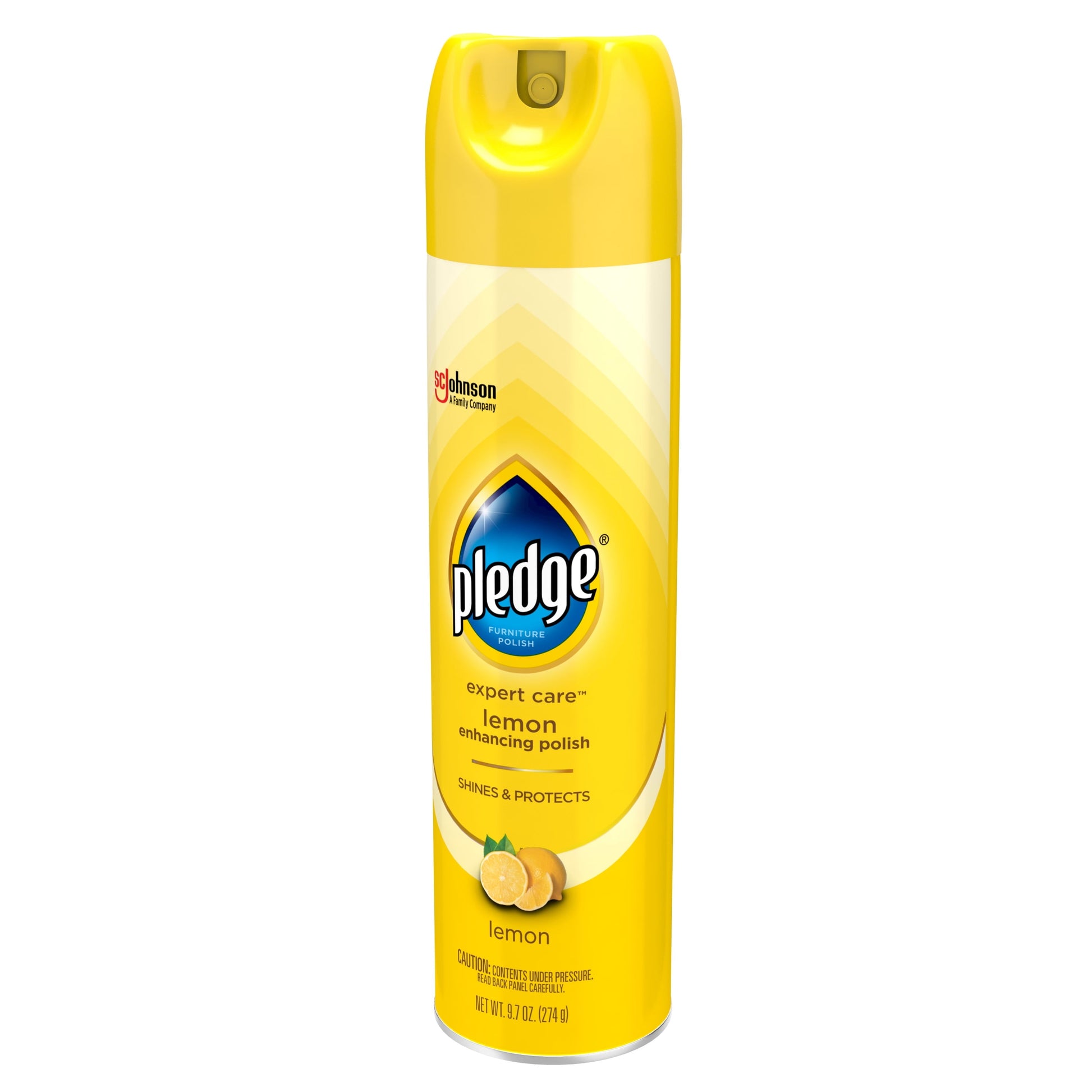 Pledge® Expert Care™, Wood Polish Shines and Protects, Lemon Enhancing, Aerosol, 9.7 Oz.