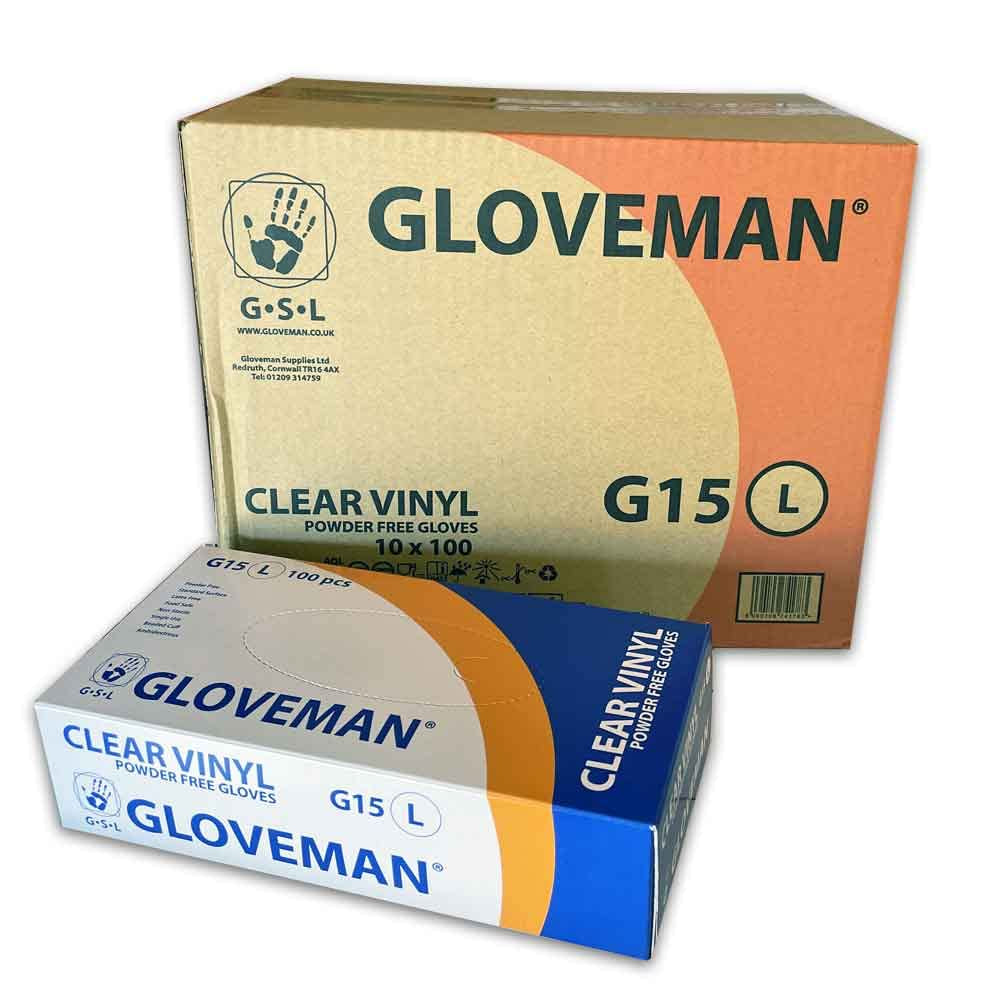 Gloveman HQ021 - Vinyl Gloves, Powder Free, Medium