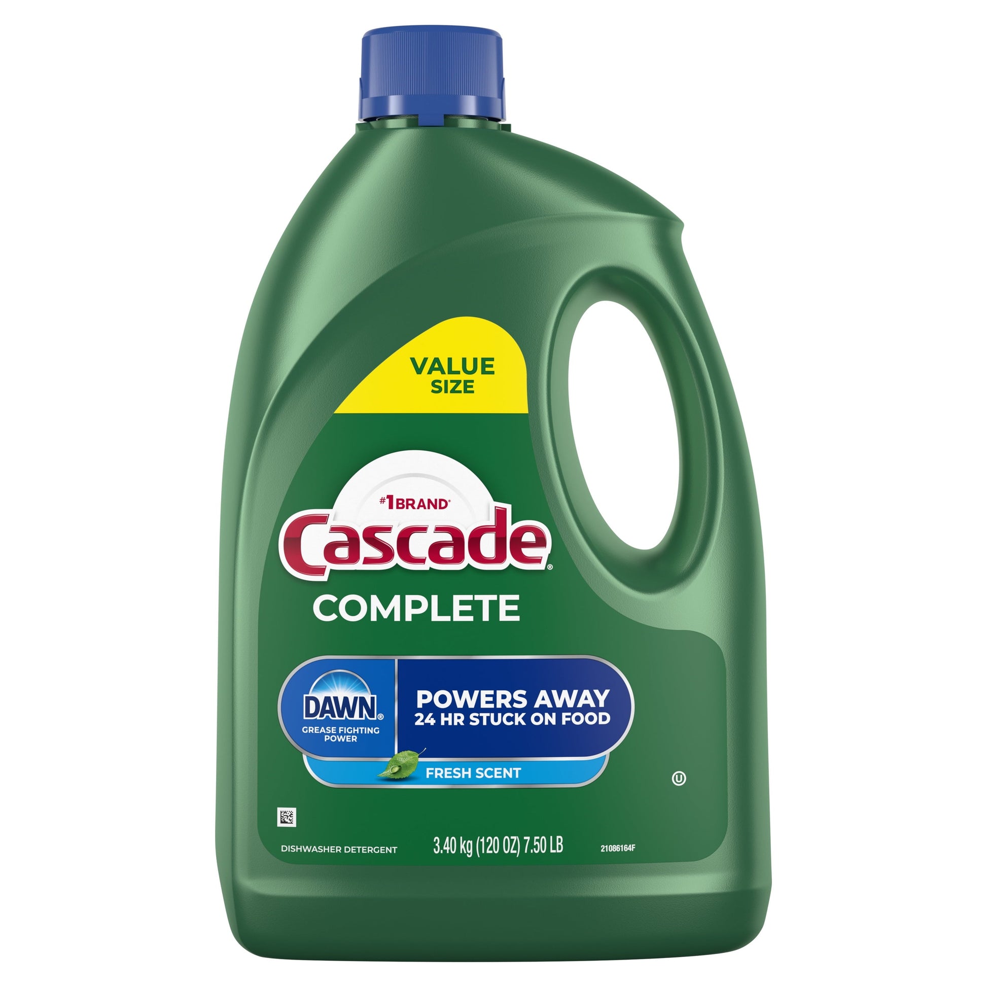 Cascade Complete Dishwasher Detergent Liquid Gel, Dish Detergent, Dish Soap, Fresh, 120 Fl Oz