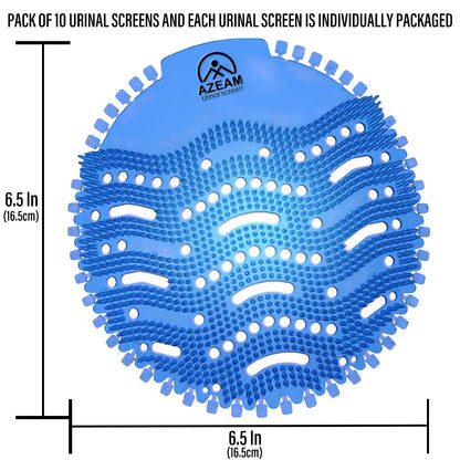 Urinal Screens Deodorizer,10 Packs Urinal Mats Pads Deodorizer for Bathroom, Restaurants, Offices, Schools, Etc. Fits Most Top Urinal Brands(Blue Mist)