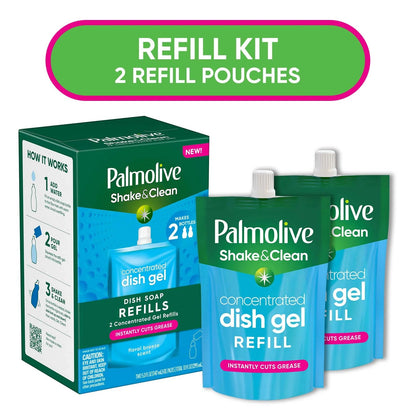 Palmolive Shake & Clean Starter Kit, Dish Soap Concentrate, 20 Oz, Floral Breeze Scent