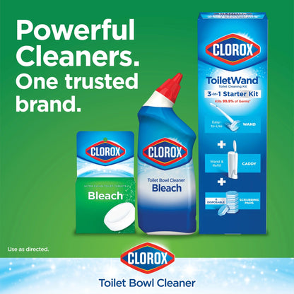 Clorox Bleach Automatic Toilet Bowl Cleaner Tablets, 4 Pack