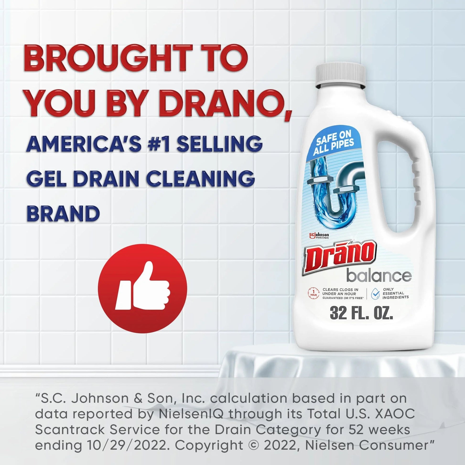 Drano Balance Drain Cleaner and Clog Remover, 32 Oz, 1 Count