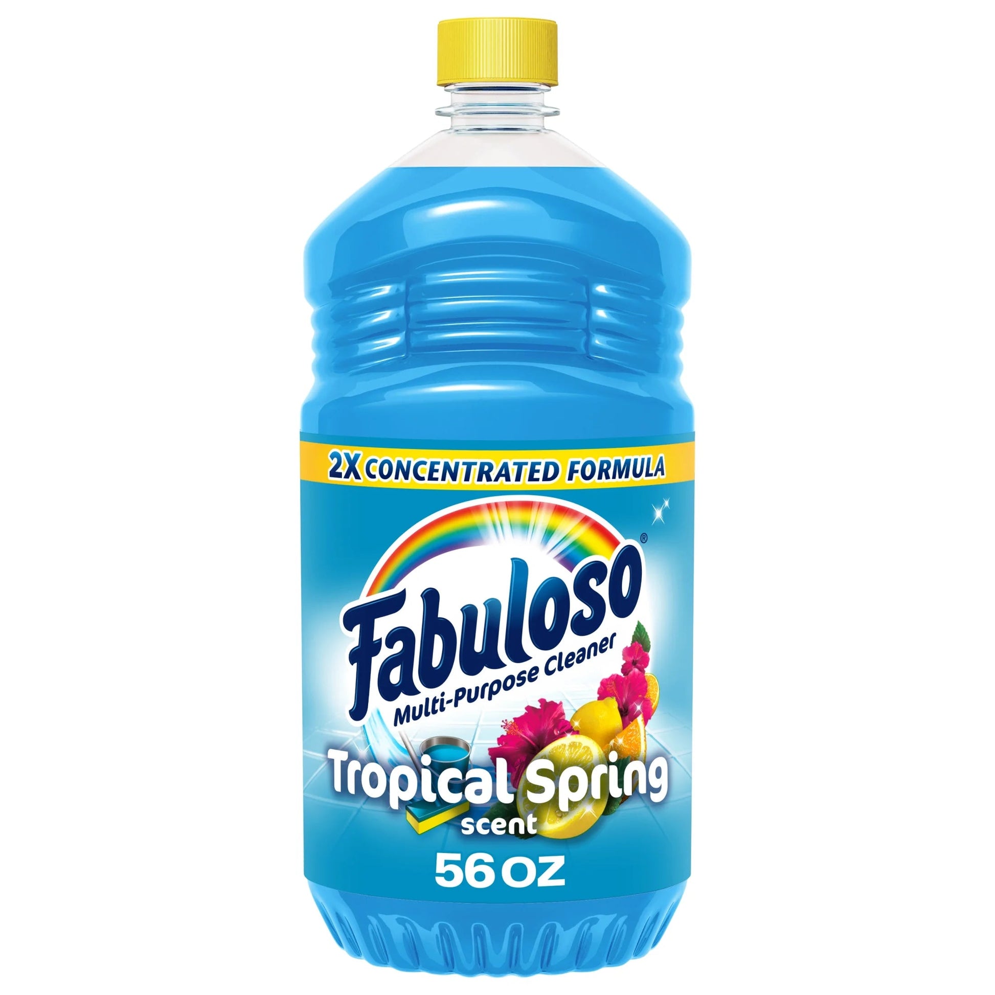 Fabuloso Multi-Purpose Cleaner & Floor Cleaner 2X Concentrated, Tropical Spring - 56 Fl Oz