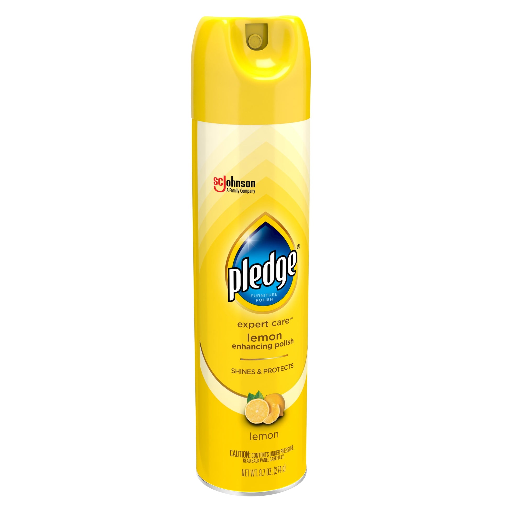 Pledge® Expert Care™, Wood Polish Shines and Protects, Lemon Enhancing, Aerosol, 9.7 Oz.