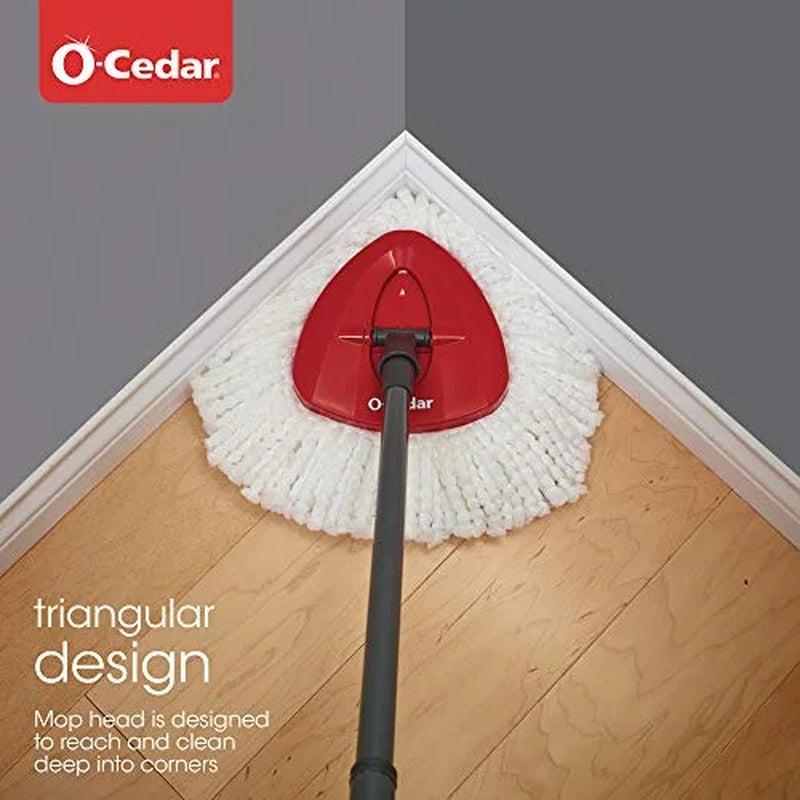 O-Cedar Easywring Microfiber Spin Mop, Bucket Floor Cleaning System