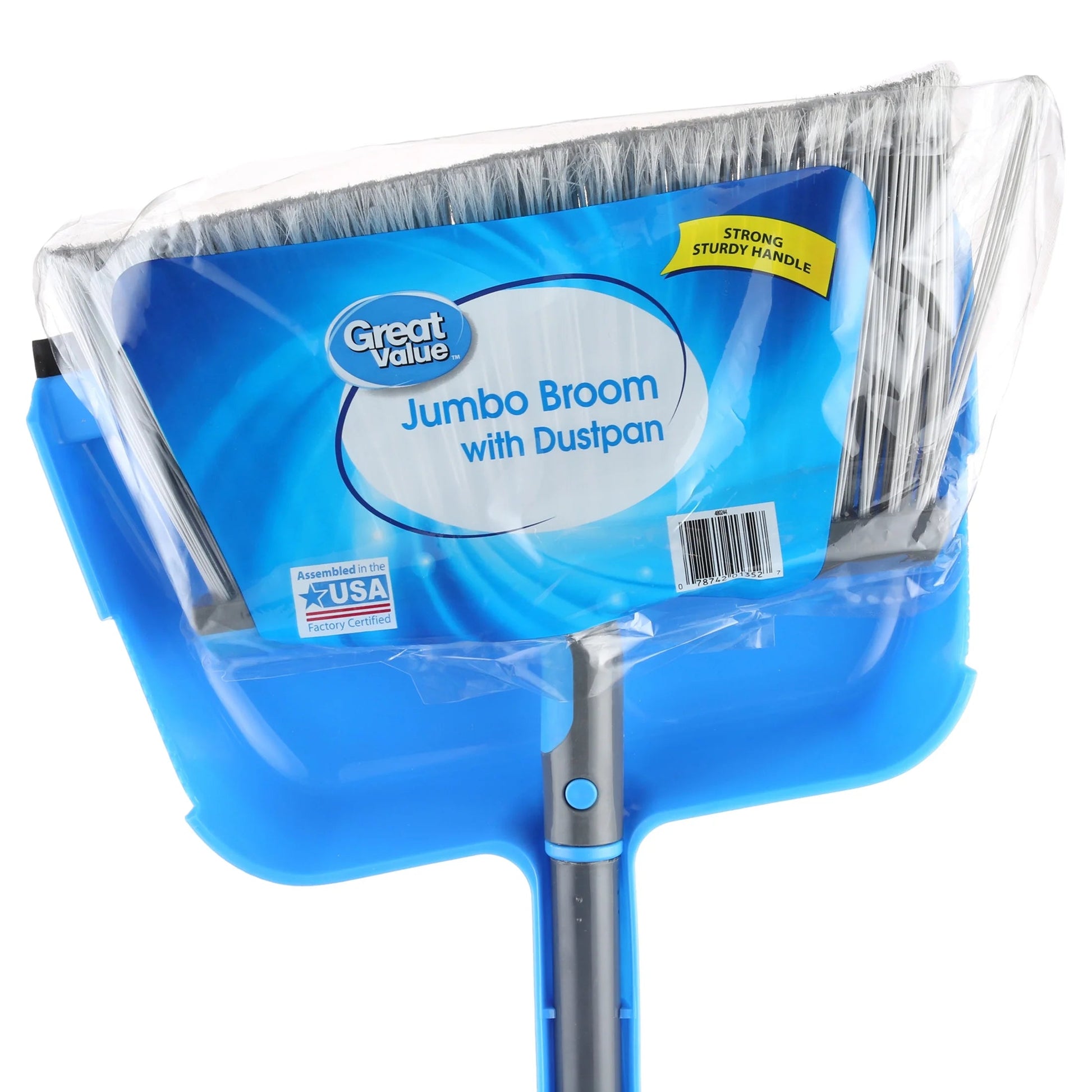 Great Value Jumbo Broom with Dustpan