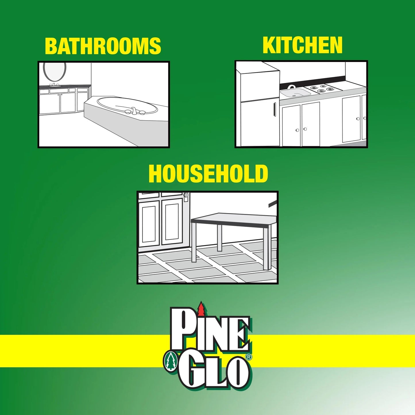 Pine Glo Antibacterial Disinfectant Cleaner, 40 Oz