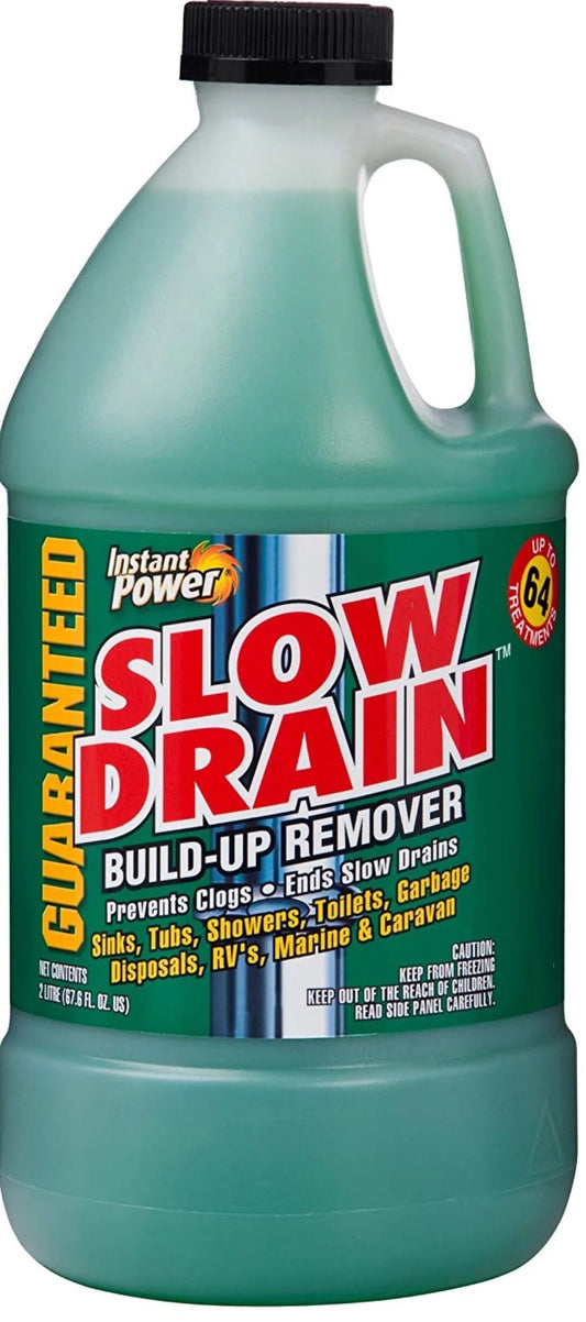 1907 Slow Drain Build up Remover, Utilizes Bacterial/Enzyme Formulation to Dissolve Organic Matter by Instant Power