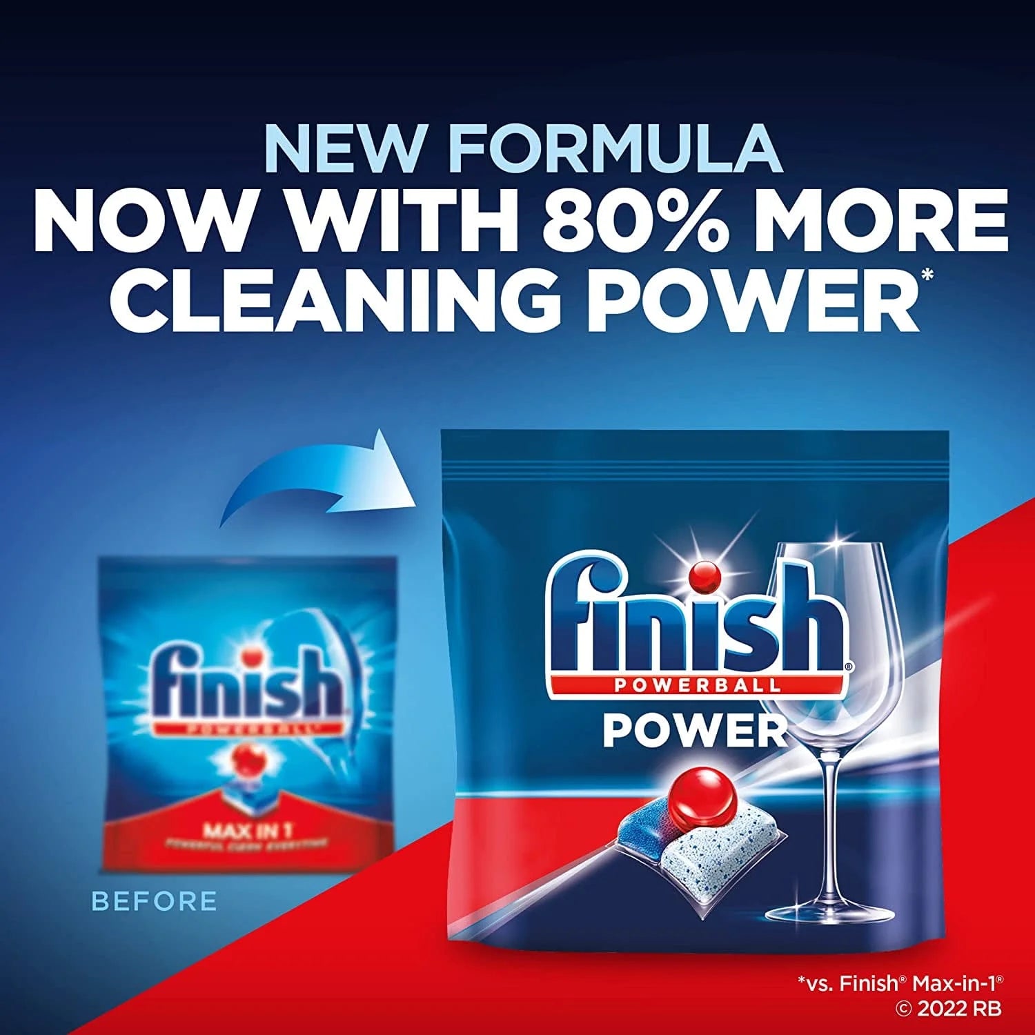 Finish Power - 27Ct - Dishwasher Detergent - Powerball - Dishwashing Tablets - Dish Tabs