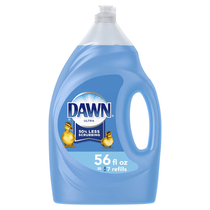 Dawn Ultra Dish Soap Liquid, Dishwashing Liquid, Grease Removal, Original, 56Oz