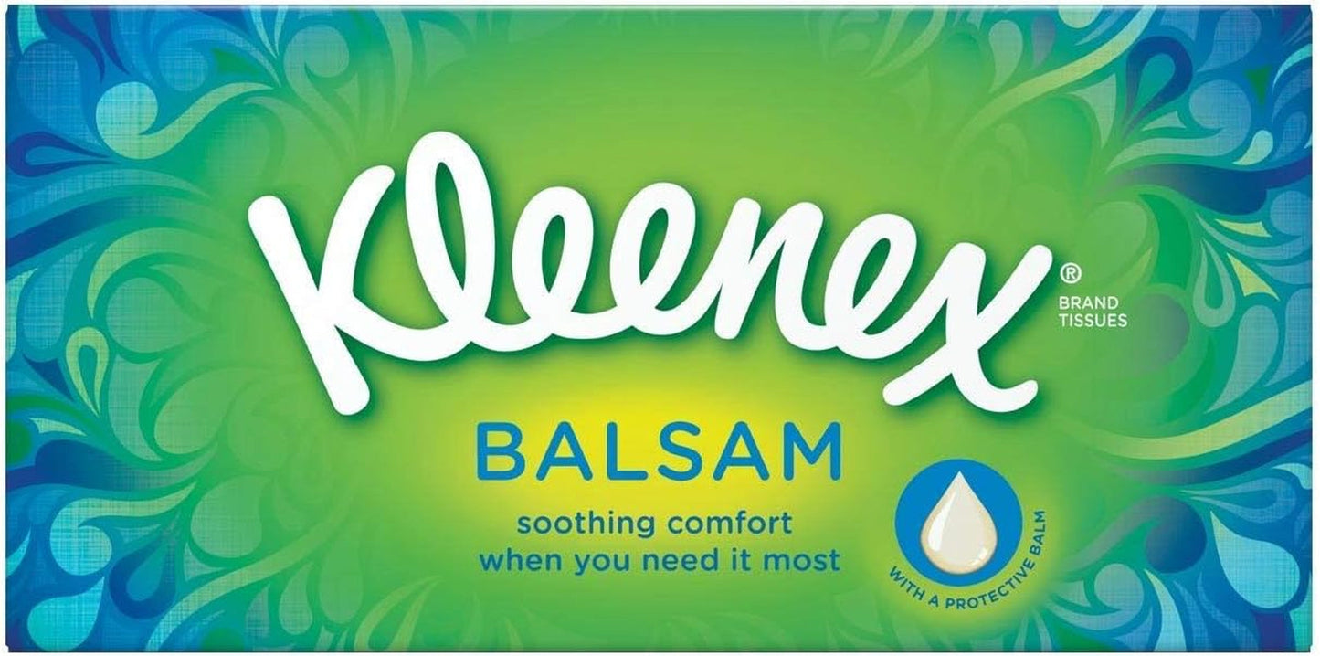 Kleenex Balsam 3 Ply Facial Tissues Superior Soothing Balm Care, 384 Count, Pack of 6, Cost270680(Packaging May Vary)