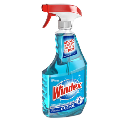 Windex® Glass Window Cleaner, Essential Cleaning Supplies, Original Blue, Spray Bottle, 23 Fl Oz, 1 Count