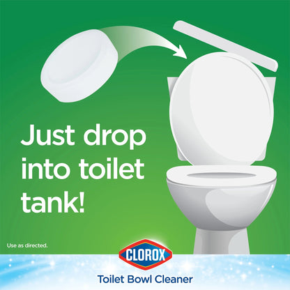 Clorox Bleach Automatic Toilet Bowl Cleaner Tablets, 4 Pack