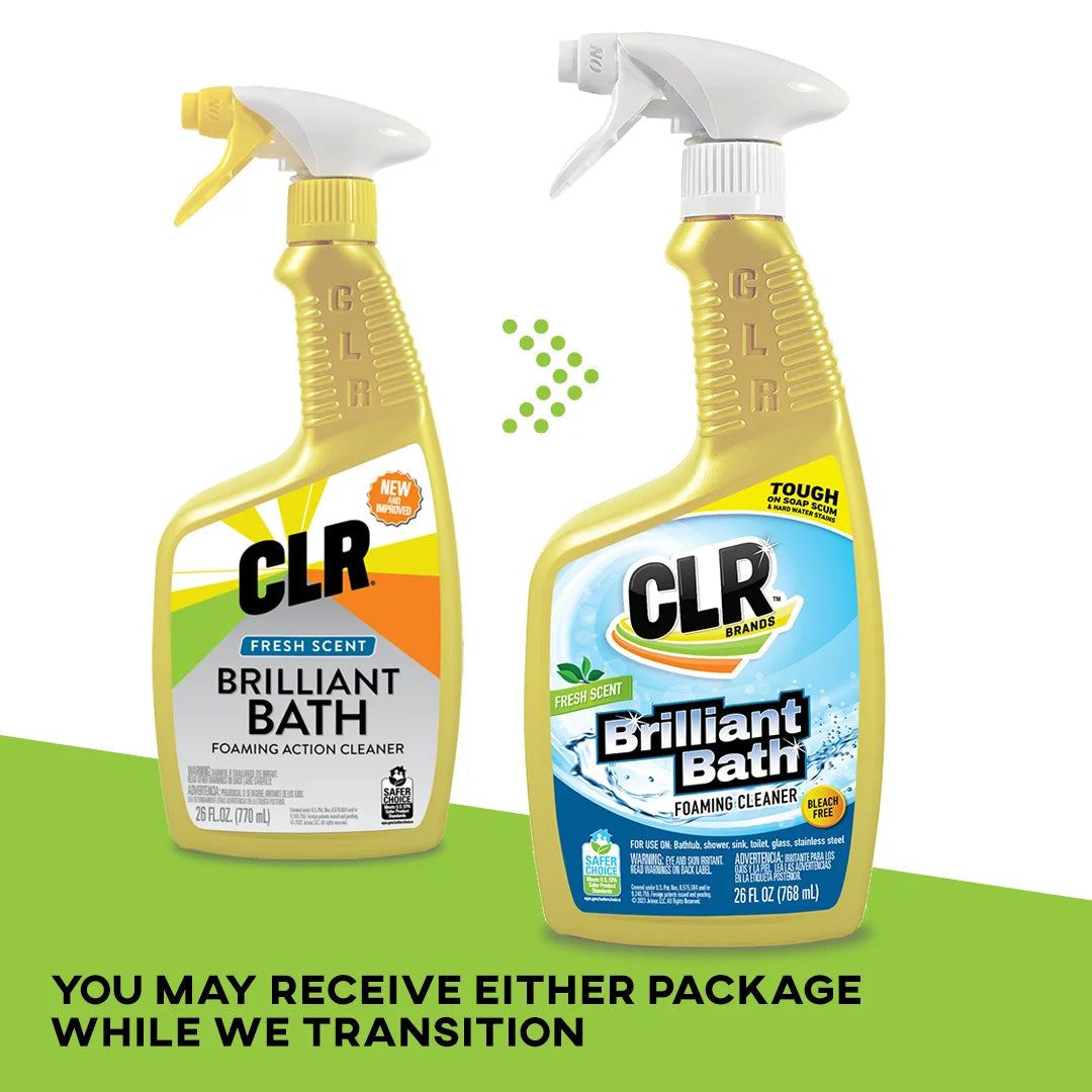 CLR Bath & Kitchen Multi-Surface Cleaner, Enhanced Formula Fresh Scent, 26 Oz