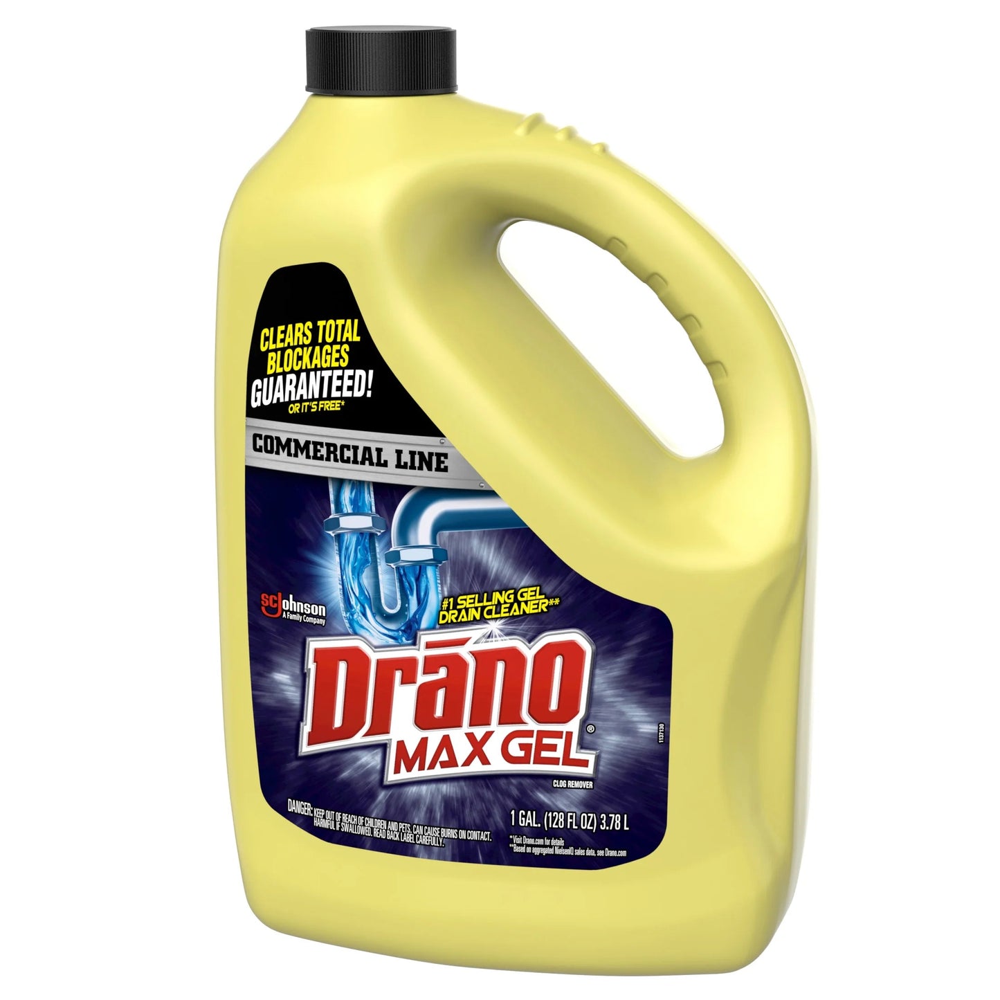 Drano Max Gel Drain & Clog Remover, Professional Strength Line, 128 Oz