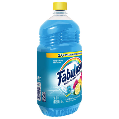 Fabuloso Multi-Purpose Cleaner & Floor Cleaner 2X Concentrated, Tropical Spring - 56 Fl Oz