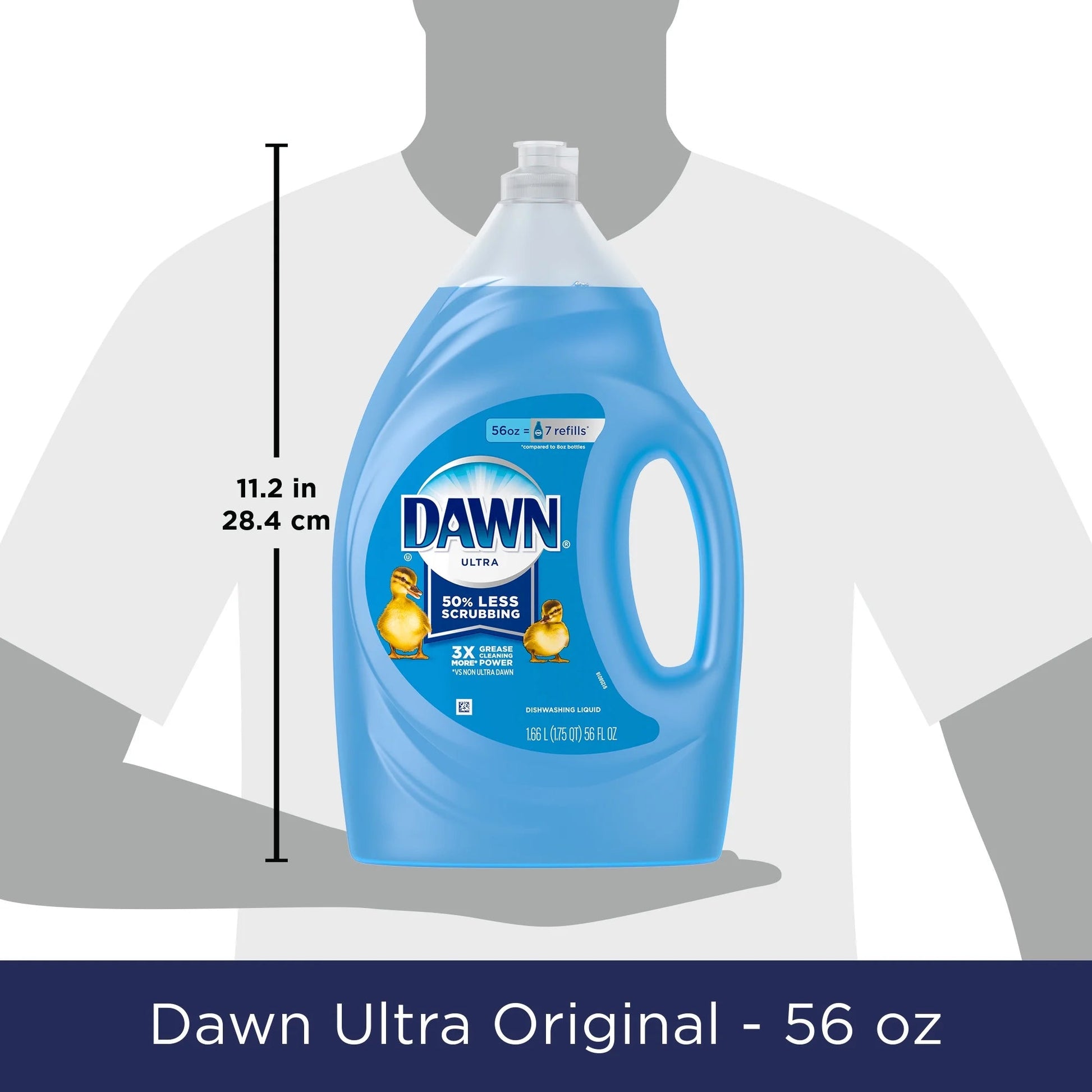 Dawn Ultra Dish Soap Liquid, Dishwashing Liquid, Grease Removal, Original, 56Oz