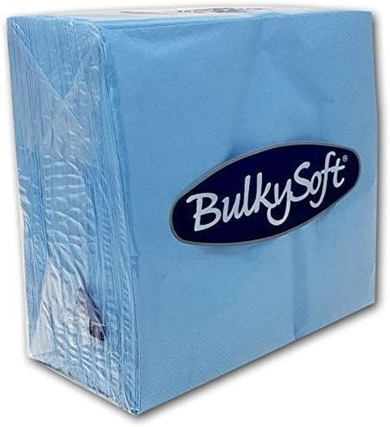 Paper Serviettes Soft Napkins 33X33Cm 2PLY Bulkysoft Solid Colours Choose Colours (White, 100)