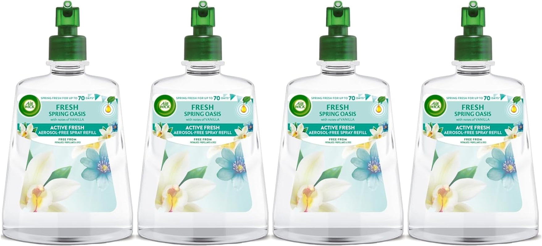 Air Wick Aerosol-Free Automatic Air Freshener Spray Refill, Eucalyptus & Freesia, Pack 1 X 228Ml, 24X7 Active Fresh Odour Neutraliser, Lasts up to 70 Days, Air Freshener for Home