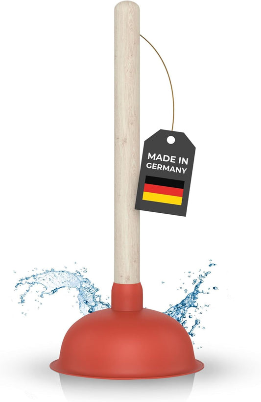 Klangfeiler® Sink & Drain Plunger - 140Mm & Extra Strong - Made in Germany - Suction Cup Cleaner for Sinks, Showers & More