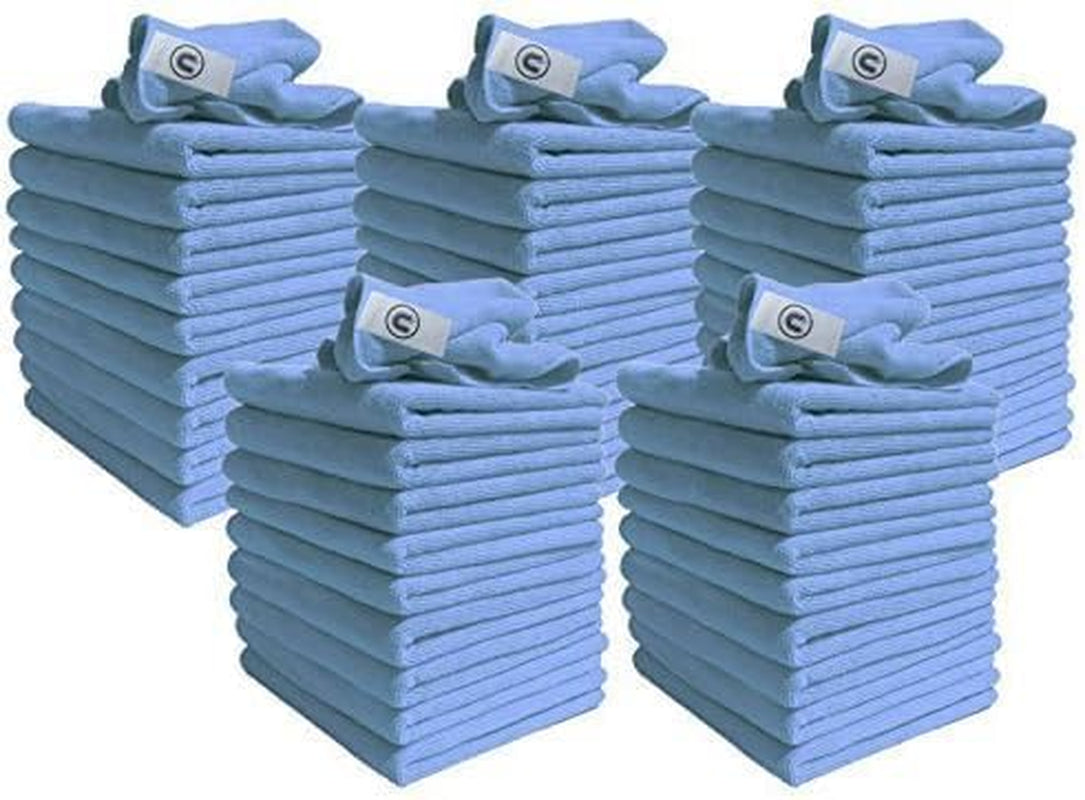 DCS Microfibre Cleaning Cloth, Blue, Pack of 10, Large Size: 40X40Cm. Super Soft Premium Streak Free Washable Cloth Duster for Kitchen, Bathrooms, Surfaces, Mirrors, Car, Motorbike