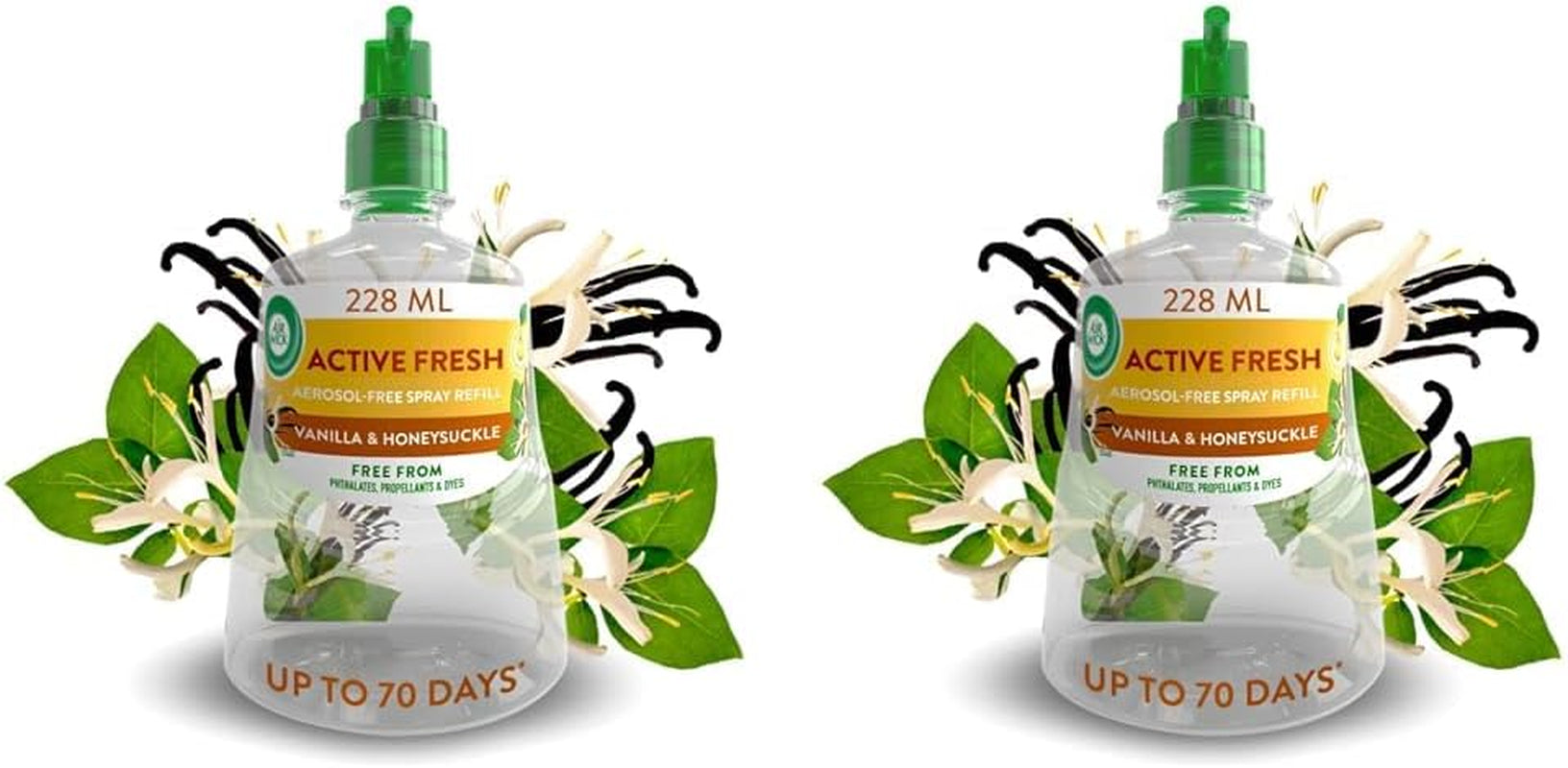 Air Wick Aerosol-Free Automatic Air Freshener Spray Refill, Eucalyptus & Freesia, Pack 1 X 228Ml, 24X7 Active Fresh Odour Neutraliser, Lasts up to 70 Days, Air Freshener for Home