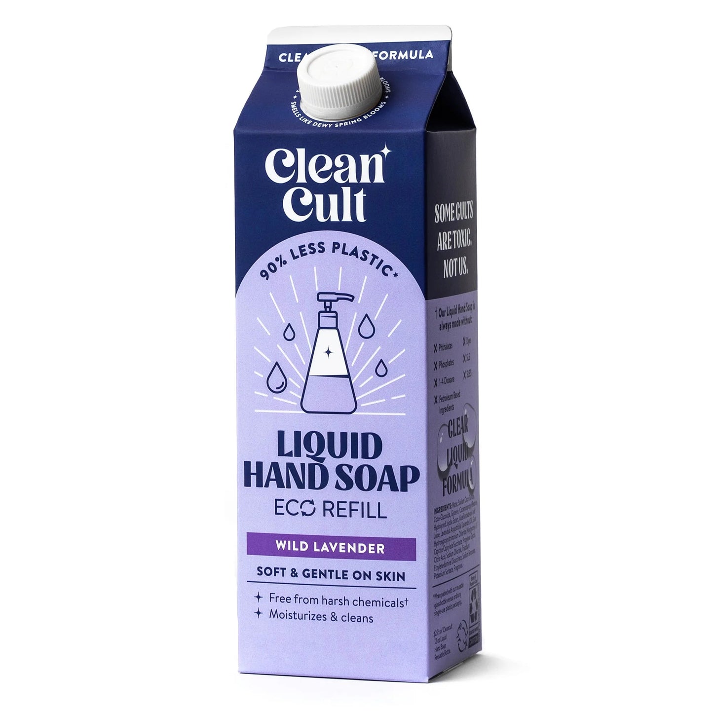 Cleancult Liquid Hand Soap Refill, Nature-Inspired Ingredients, Lavender, 3 Pack, 32 Oz