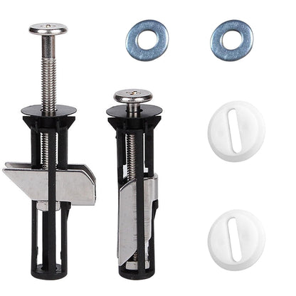 Toilet Seat Fittings Toilet Seat Fixings Toilet Seat Screws 2 Pcs Stainless Steel Nut Screw Toilet Cover Maintenance Accessories Universal Long (2 Pcs)