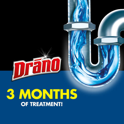 Drano Advanced Septic Treatment, Monthly Flushable Septic Tank Enzyme Care, 4.5 Oz, 3 Count