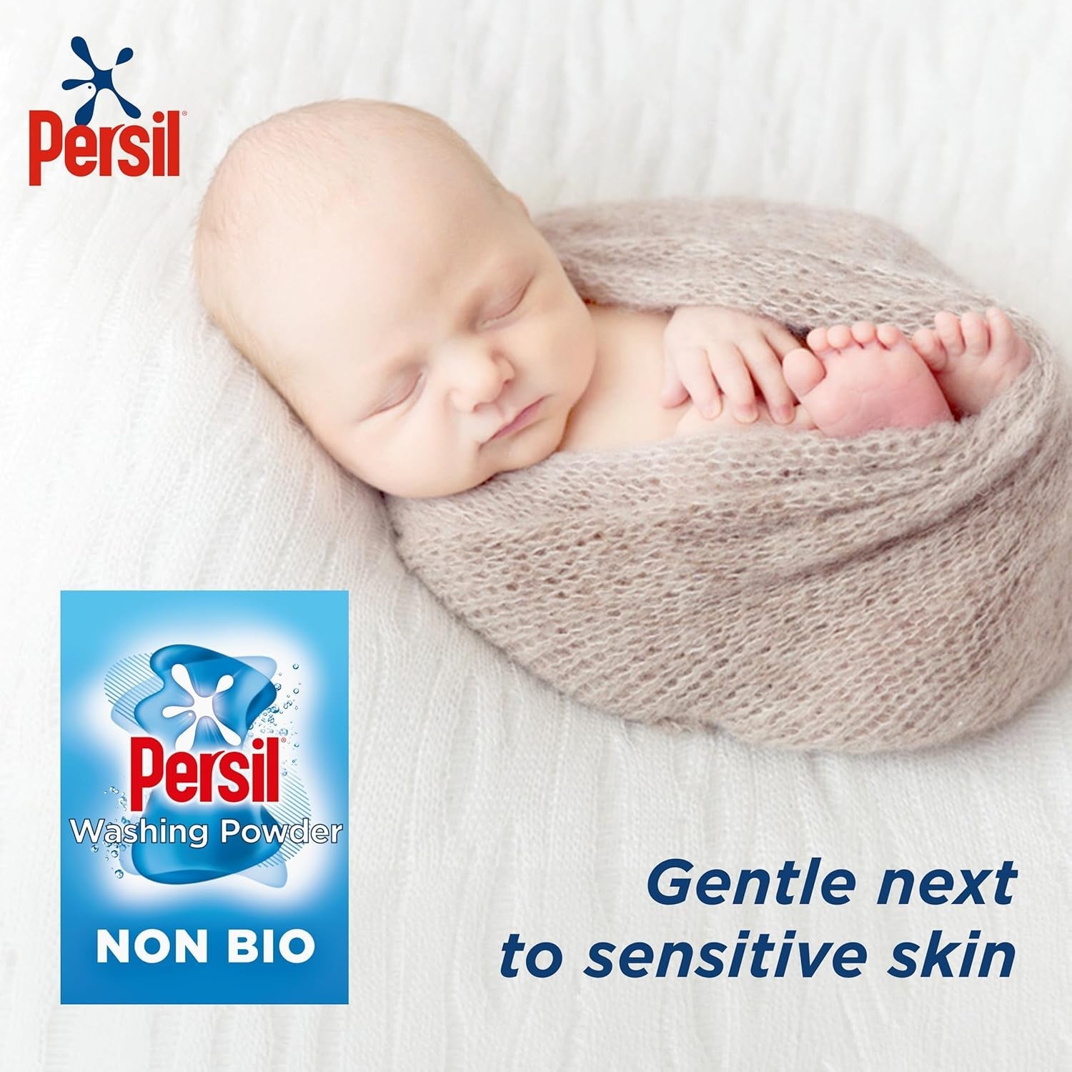 Persil Non Bio Washing Powder XXL Family Pack Gentle Next to Sensitive Skin for Outstanding Stain Removal in Cold Washes 77 Washes (3.85 Kg)