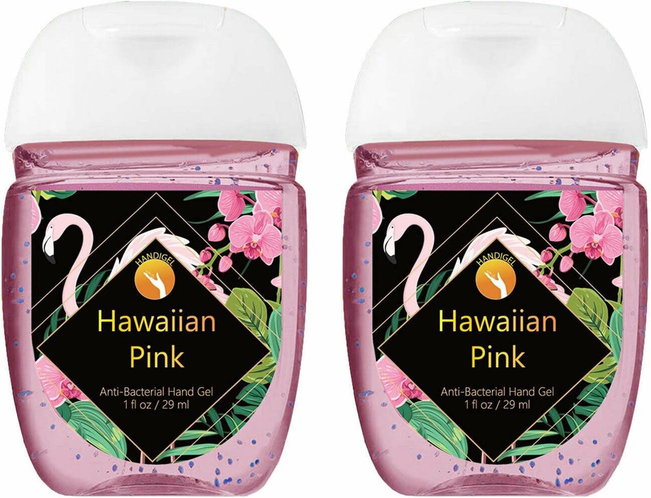 Handigel Pocket Size Hand Sanitizers Antibacterial Gel, 29Ml (2X Hawaiian Pink)