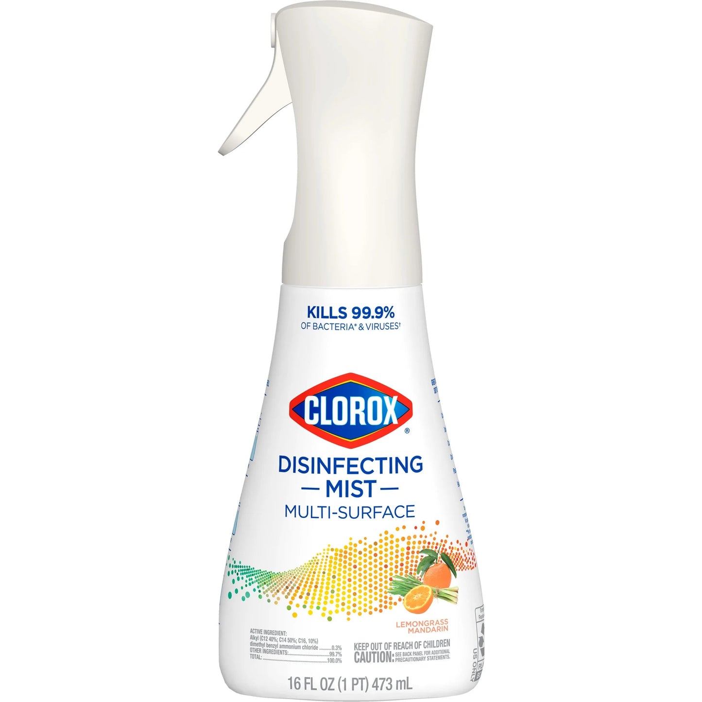 Clorox Disinfectant Mist, Multi-Surface Spray, Lemongrass Mandarin, 16 Fl Oz