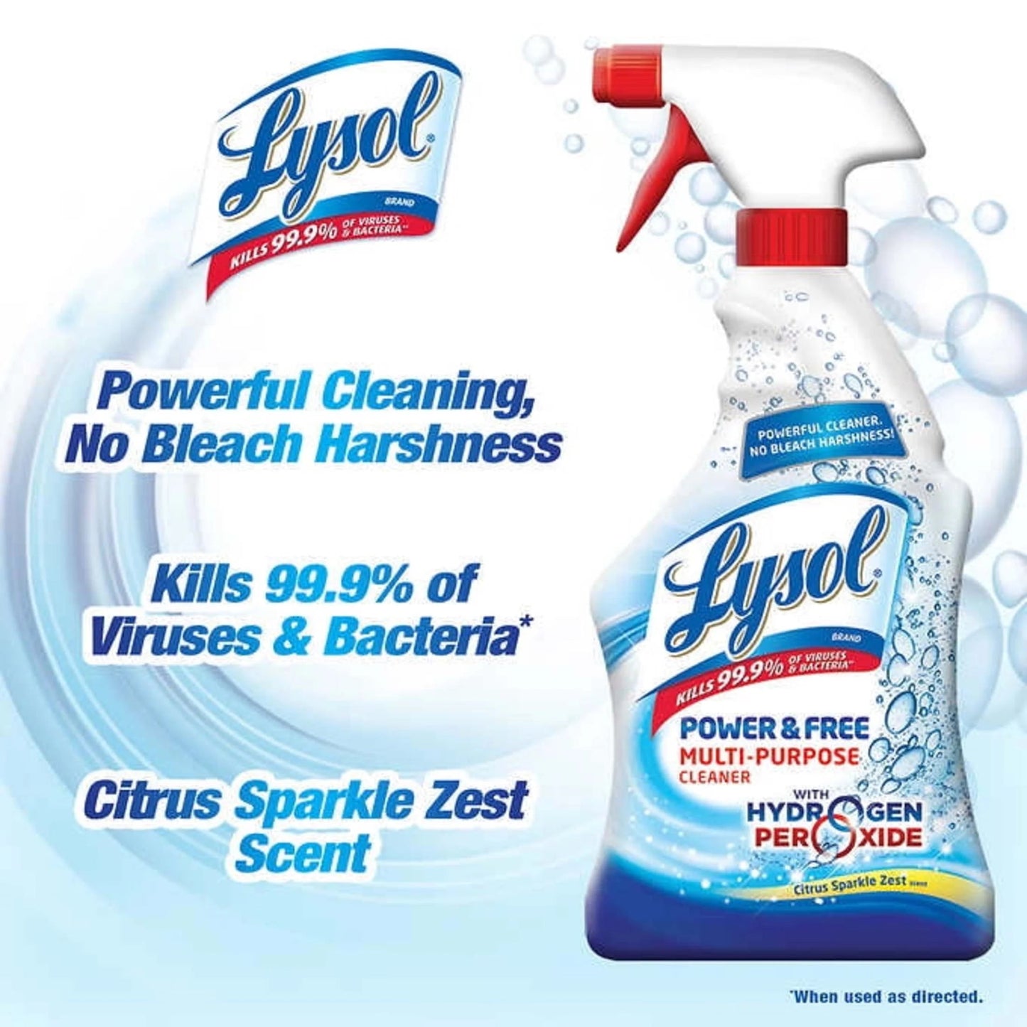 Lysol Bleach Free Hydrogen Peroxide Multi-Purpose Cleaner, Citrus 32Oz