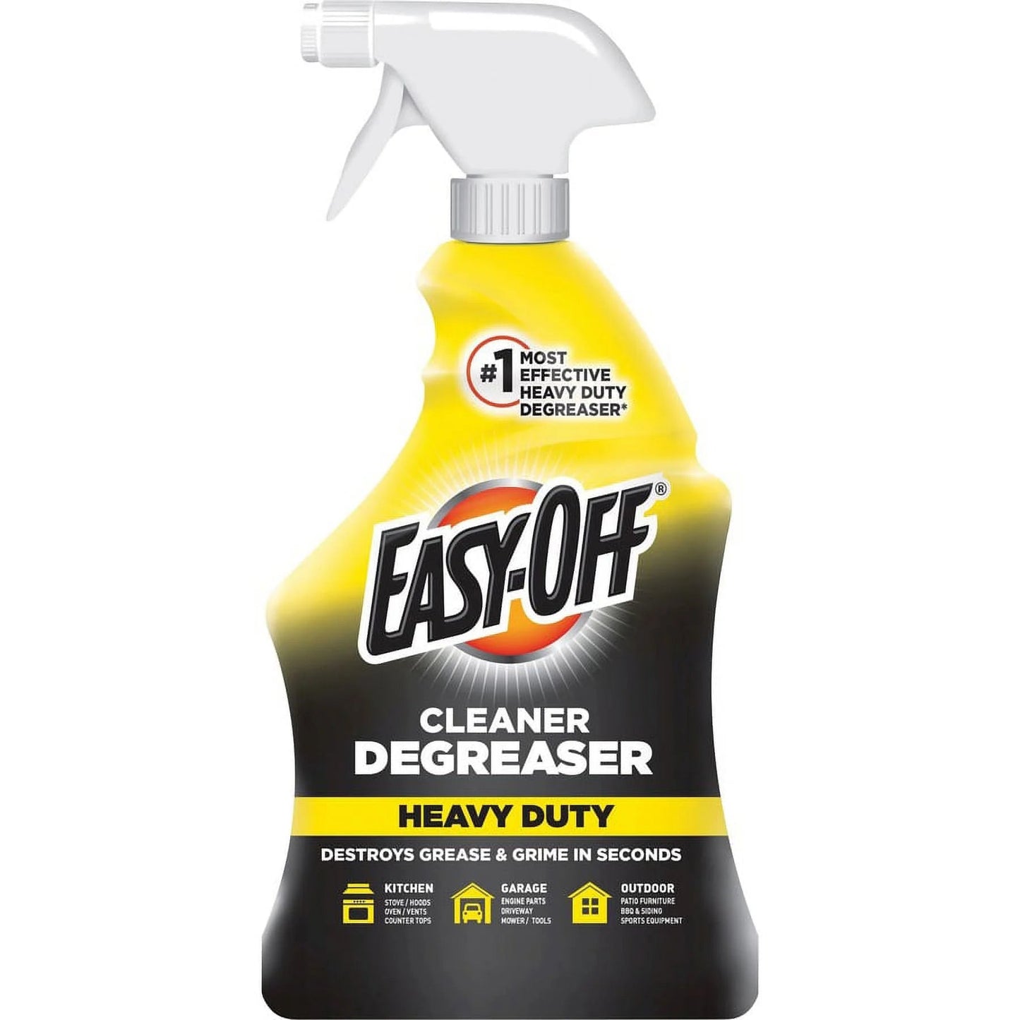 Easy-Off Cleaner Degreaser - Ready-To-Use Spray - 32 Fl Oz (1 Quart) - 1 Each - Clear | Bundle of 2 Each