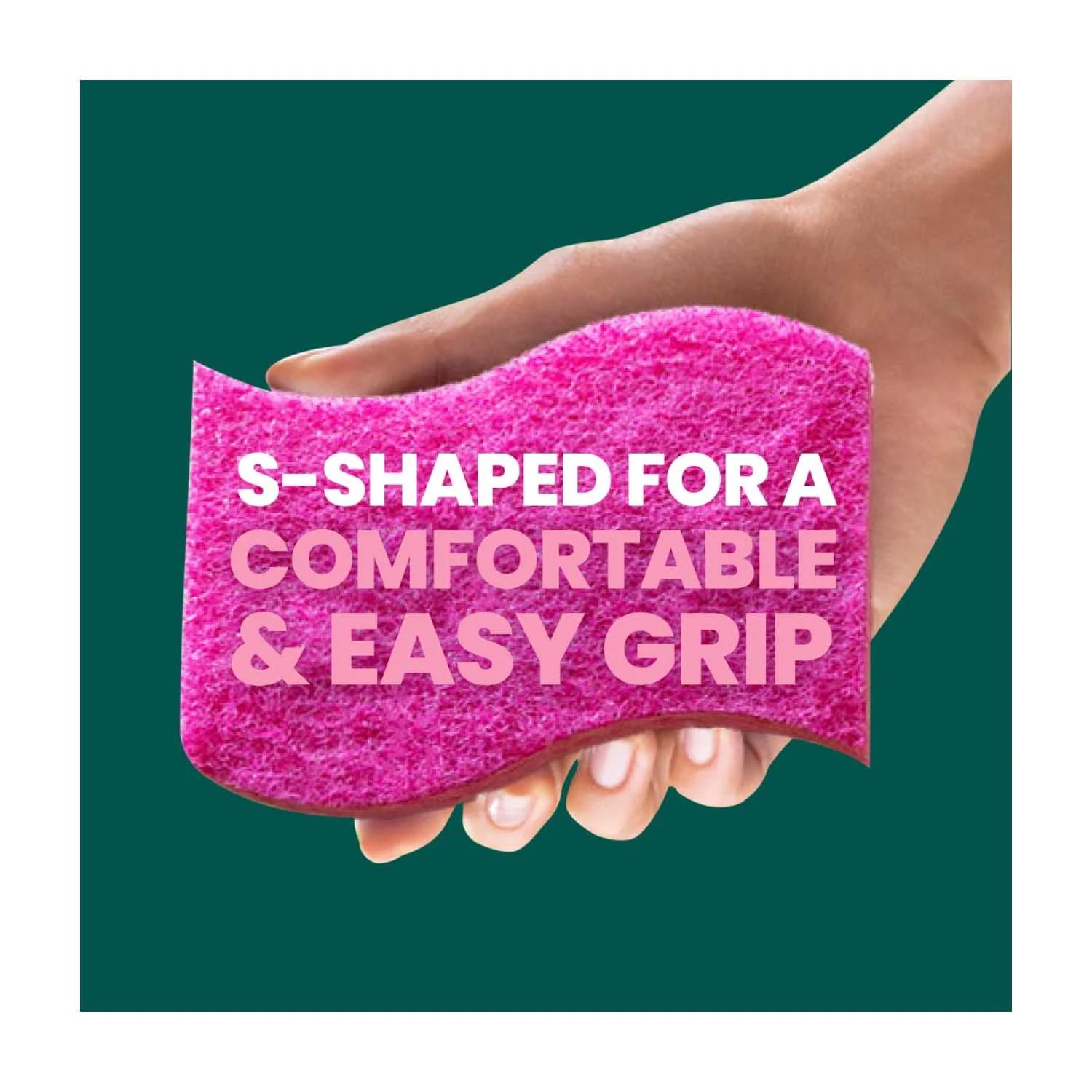 Scotch-Brite Sponge for Delicate Surfaces, Gentle Safe Clean, 3 Scrubbers