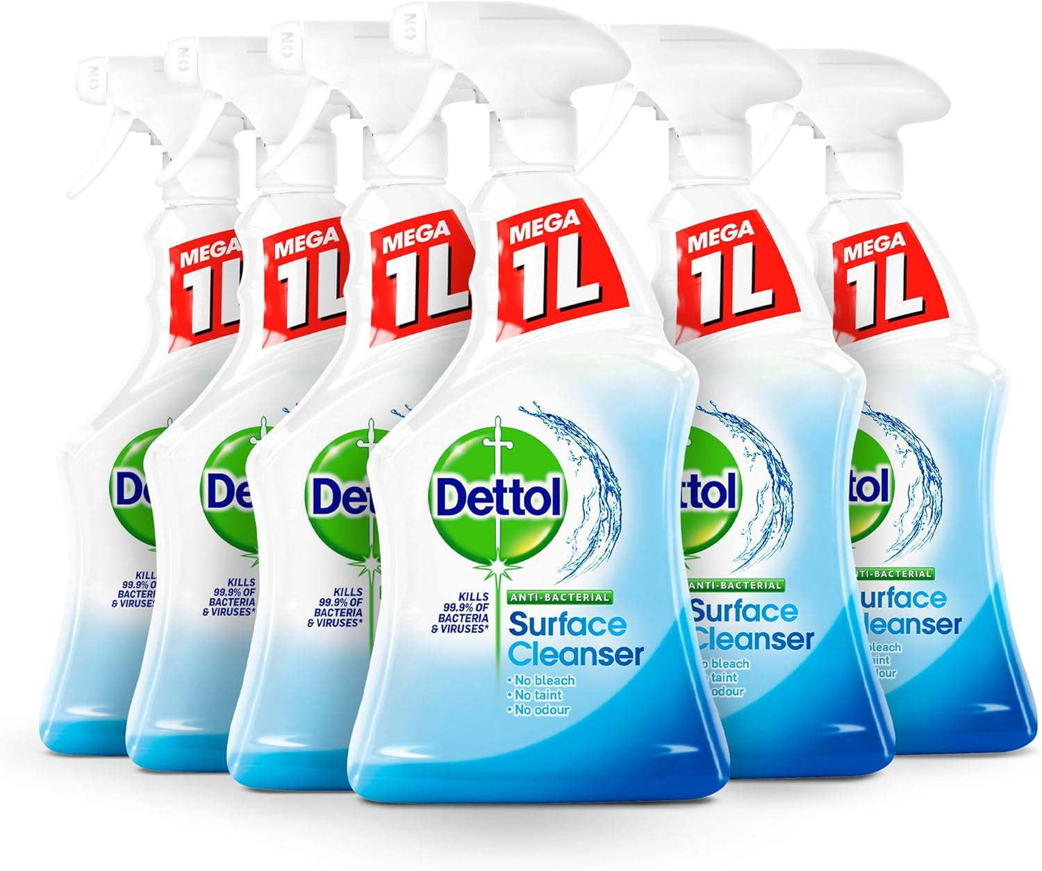 Dettol Antibacterial Disinfectant Surface Cleaner, Original Fragrance, Pack of 6, 6 X 750Ml, Total of 4.5L