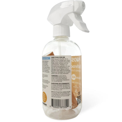 Podsy Bathroom Cleaning Set, Orange Blossom Scent, 16 Fl Oz Bottle and 3 Refill Pods Make 48Oz, Just Add Water