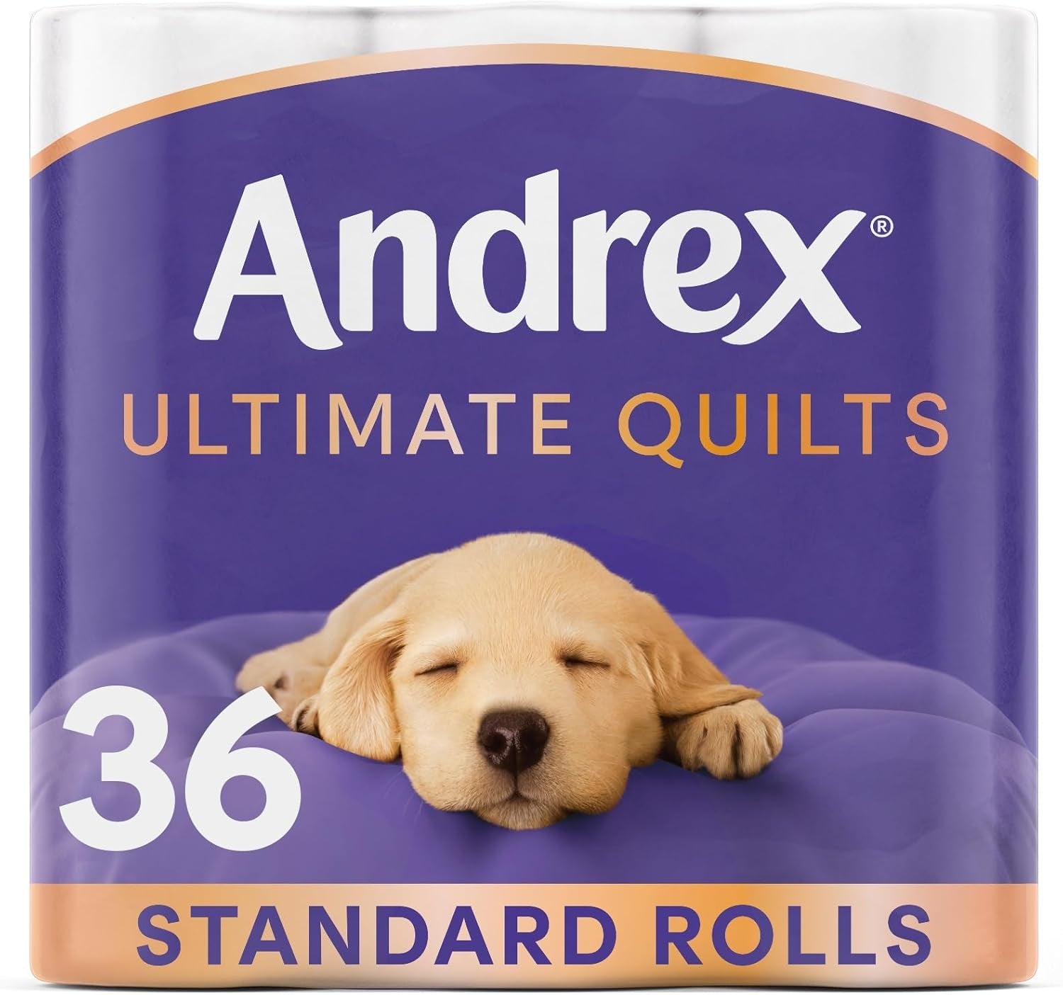 Andrex Ultimate Quilts Toilet Tissue 36 Rolls, Air Pocket Technology for Soft, Thick Sheets - Bulk Pack of 36 Quilted Toilet Rolls, FSC Certified