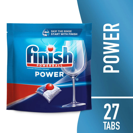 Finish Power - 27Ct - Dishwasher Detergent - Powerball - Dishwashing Tablets - Dish Tabs