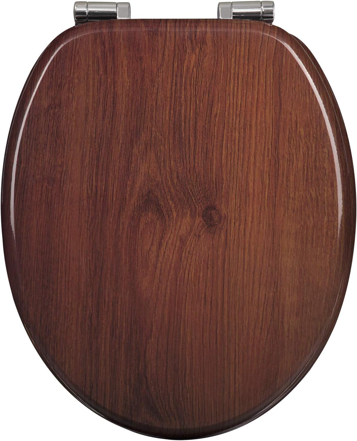 WOLTU Wooden Toilet Seat, Soft Close WC Seat with Strong Hinge Ideal for Standard Toilet Grey Maple