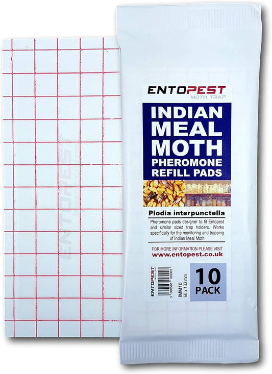 Entopest Pantry Moth Traps | Pheromone Trap Pad X10 Refill Pads for Kitchen, Moth Traps for House, Room & Void Control Treatments | Pantry Moth Traps with Pheromones