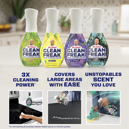 Mr. Clean Clean Freak All Purpose Cleaner Spray, Multi-Surface Cleaning, Unstopables Scent, 16 Fl Oz