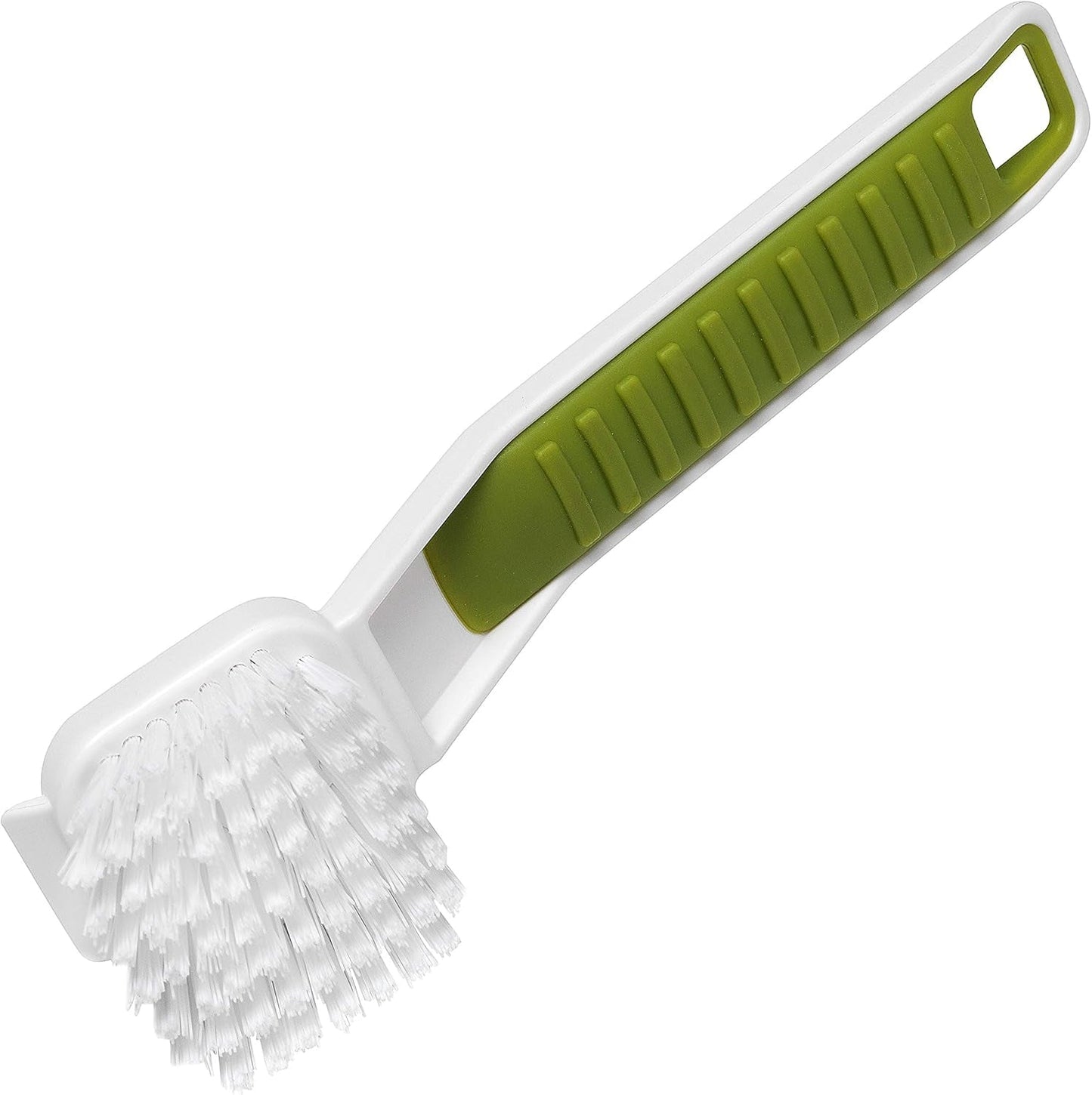 Addis Premium Soft Grip Washing up Dish Brush with Scraper in White and Grey