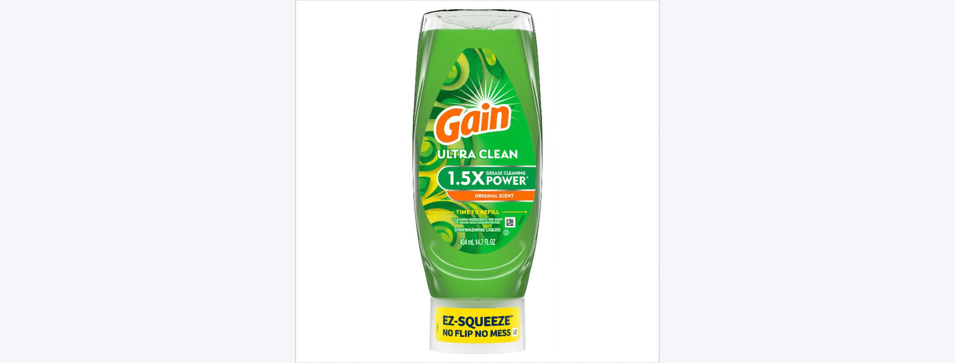 Gain Ez-Squeeze Dishwashing Liquid Dish Soap, Original Scent, 14.70 Fl Oz